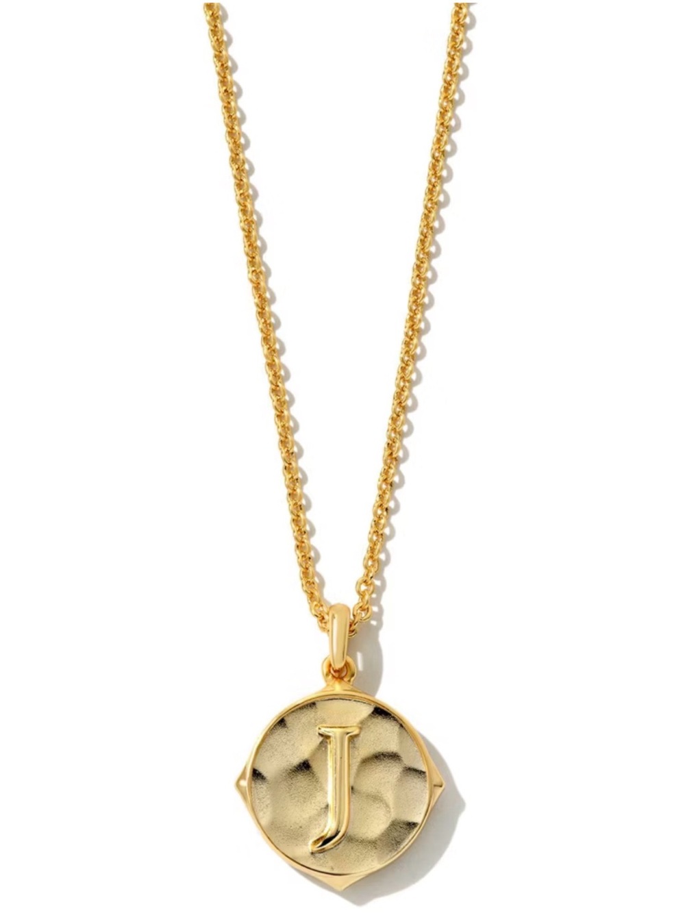 Kendra Scott Delicate Gold Pendant Necklace J initial- Gold